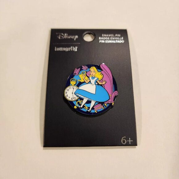 Loungefly Disney Alice in Wonderland Alice Falling Enamel Pin NEW - Picture 2 of 10